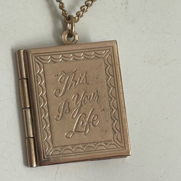 4/$100 “This is your life” Gold Locket Necklace 📕 - Picture 3 of 8